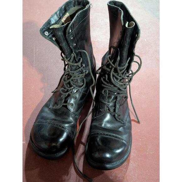 Other - Vintage Vietnam Era Corcoran Black Leather Para-Trooper Lace-Up Boots Sz 7.5